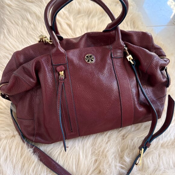 Tory Burch Brody Satchel - Deep Berry - Picture 2 of 8